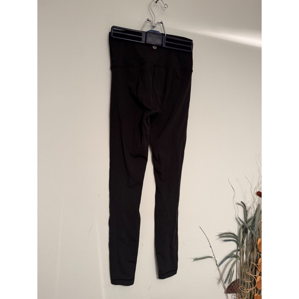 Lululemon High Rise Athletic Leggings Black Size 4‎ Full Length Yoga Pants